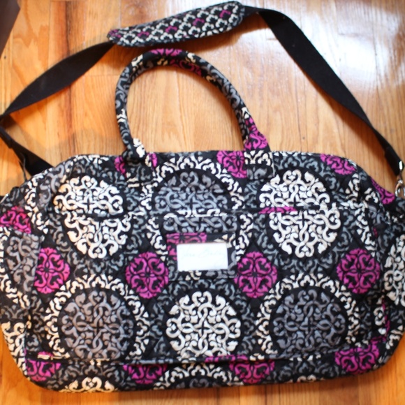 vera bradley duffel bag black